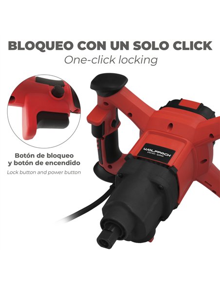 Mezclador Electrico 1800 Watt 6 Velocidades Con Variador de Potencia