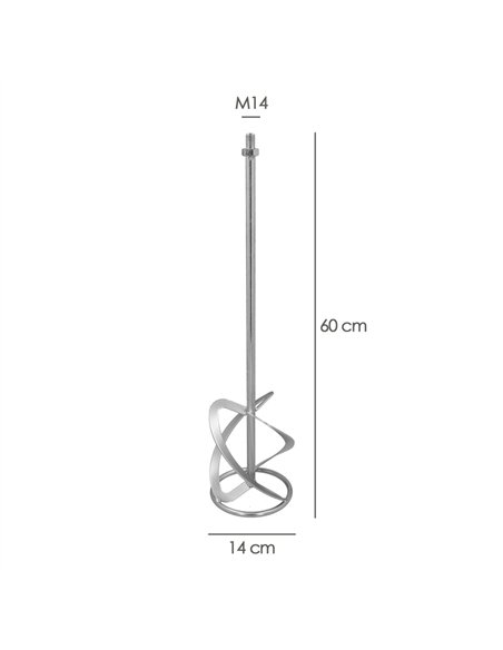 Mezclador Cola Recambio M14 140x600 mm.