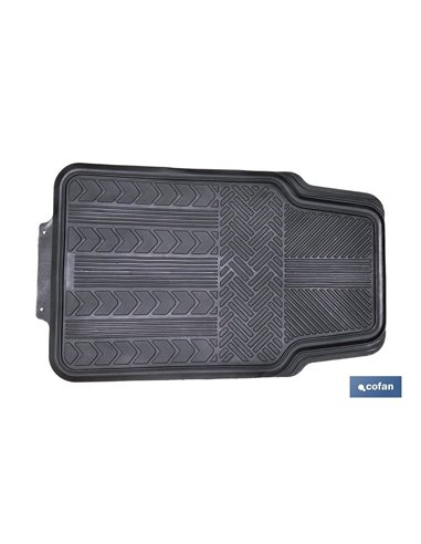 Alfombrillas de PVC universales para coche | Set de 4 alfombras | Antideslizantes y ajustables