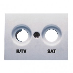 Tapa toma de R/TV-SAT PLATA LUNA BJC Coral 21320-PL