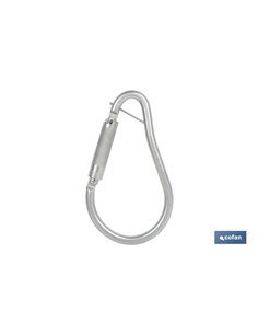 Gancho con bloqueo automático | Mosquetón de alta resistencia y seguridad | Material: acero | Resistencia: 23 kN | Apertura: 59 