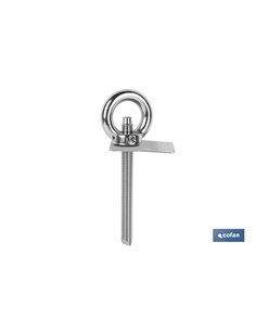Punto de anclaje de acero inoxidable 304 | Resistencia: 23 kN | Conforme a EN 795:2012 | Ideal para trabajos verticales