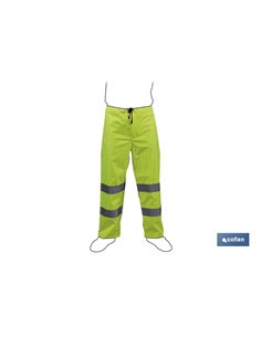Pantalón de Lluvia de Alta Visibilidad | Tallas desde la S hasta la XXXL | Color amarillo