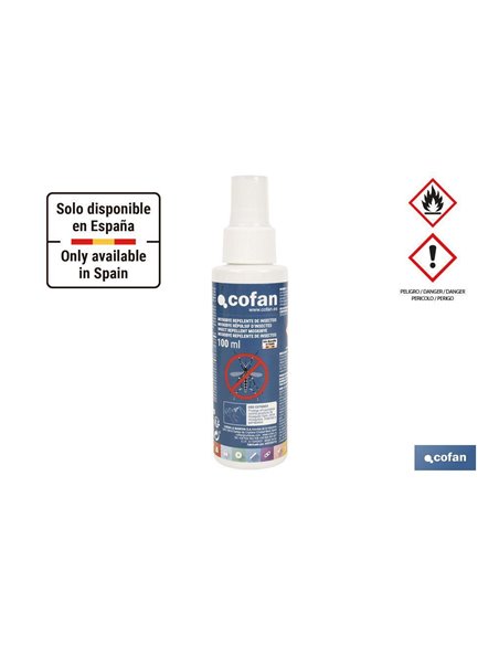 Repelente de insectos | Protección duradera contra mosquitos y garrapatas | Uso seguro para toda la familia | Capacidad: 100 ml 