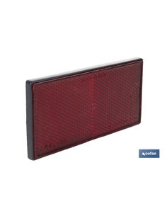 Catadióptrico rectangular con adhesivo para poner en vehículos | Medidas: 106 x 50 mm | Disponible en 3 colores