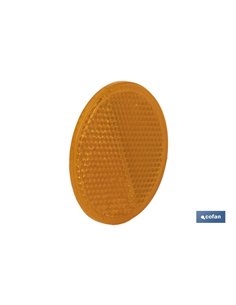 Catadióptricos redondos con adhesivo para fijar en vehículos | 3 Colores: rojo, ámbar y blanco | Diámetro: 55 mm