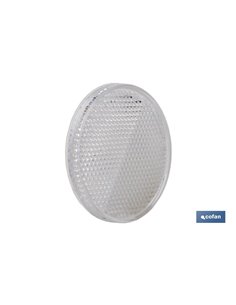 Catadióptricos redondos con adhesivo para fijar en vehículos | 3 Colores: rojo, ámbar y blanco | Diámetro: 55 mm