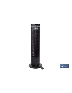 Ventilador silencioso de torre con control remoto | Color Negro | Incluye mando a distancia y temporizador (8 horas)