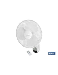 Ventilador de pared con temporizador y mando a distancia | Potencia de 50 W