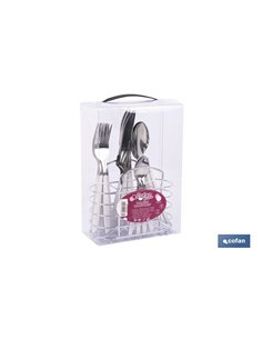 Set de 24 cubiertos de acero Inoxidable | Diferentes colores | Diseño Moderno y Funcional