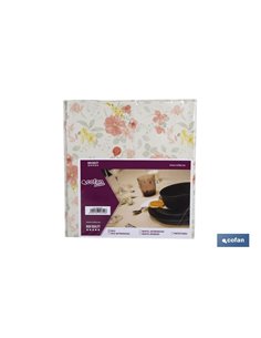 Hule con diseño moderno de flores | Materiales: PVC y polipropileno | Fácil de limpiar | Disponible en diferentes medidas