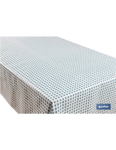 Rollo de hule de cuadros Vichy con corazones| Protección y estilo para la mesa