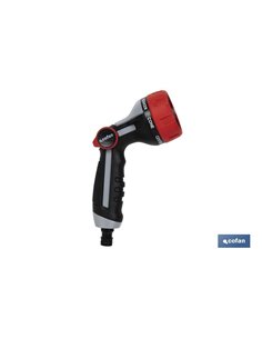 Pistola de riego con 7 modos de flujo y control del caudal con el pulgar