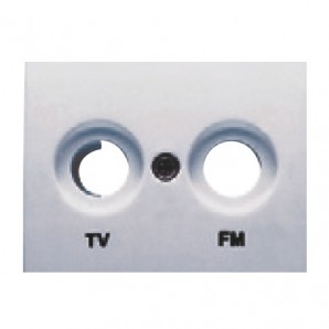 Tapa toma de TV-FM PLATA LUNA BJC Coral 21330-PL