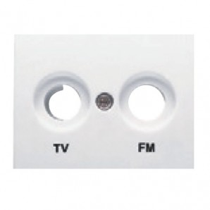 Tapa toma de TV-FM BLANCO BJC Coral 21330