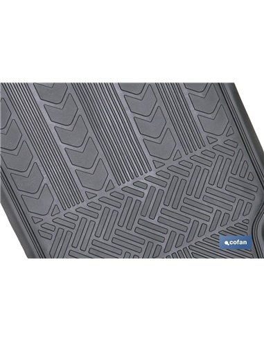 Alfombrillas de PVC universales para coche | Set de 4 alfombras | Antideslizantes y ajustables