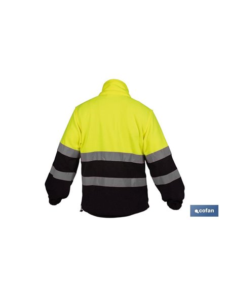 Forro polar de alta visibilidad con cierre de cremallera | Color: amarillo y azul | Disponible desde la talla S hasta la XXXL