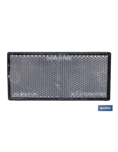 Catadióptrico rectangular con adhesivo para poner en vehículos | Medidas: 106 x 50 mm | Disponible en 3 colores