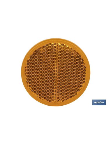 Catadióptricos redondos con adhesivo para fijar en vehículos | 3 Colores: rojo, ámbar y blanco | Diámetro: 55 mm