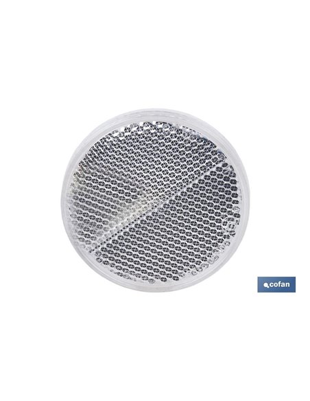 Catadióptricos redondos con adhesivo para fijar en vehículos | 3 Colores: rojo, ámbar y blanco | Diámetro: 55 mm