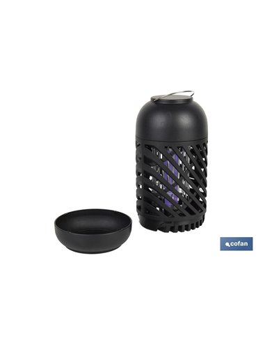 Lámpara LED antiinsectos | Potencia: 5 W | Descarga Eléctrica: 800-1000 V  | Área: 60 m² | Protégete contra los insectos