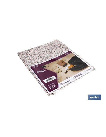 Hule con diseño moderno de flores | Materiales: PVC y polipropileno | Fácil de limpiar | Disponible en diferentes medidas