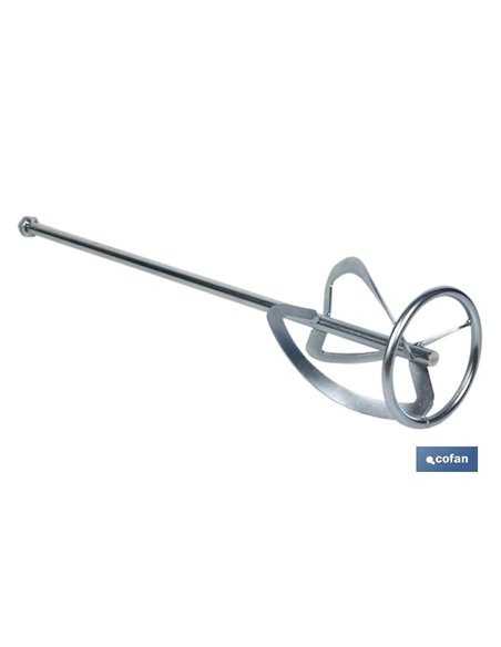 Varilla mezcladora mortero | Accesorio mezclador M14 | Adecuada para mezclar mortero o cemento | Longitud: 600 mm | Disponible e