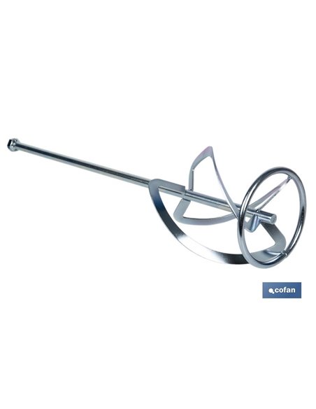 Varilla mezcladora mortero | Accesorio mezclador M14 | Adecuada para mezclar mortero o cemento | Longitud: 600 mm | Disponible e