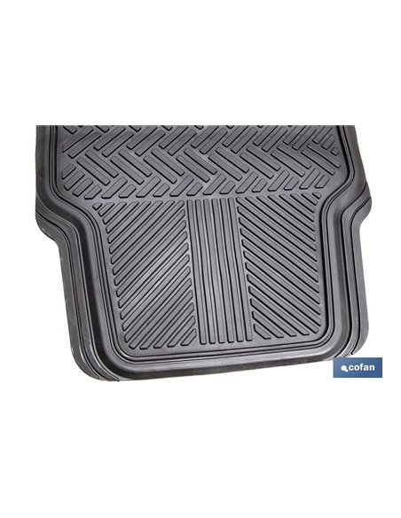 Alfombrillas de PVC universales para coche | Set de 4 alfombras | Antideslizantes y ajustables