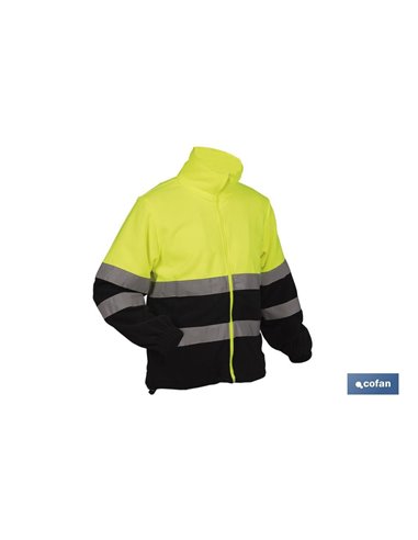 Forro polar de alta visibilidad con cierre de cremallera | Color: amarillo y azul | Disponible desde la talla S hasta la XXXL