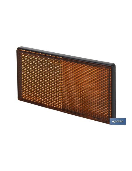 Catadióptrico rectangular con adhesivo para poner en vehículos | Medidas: 106 x 50 mm | Disponible en 3 colores
