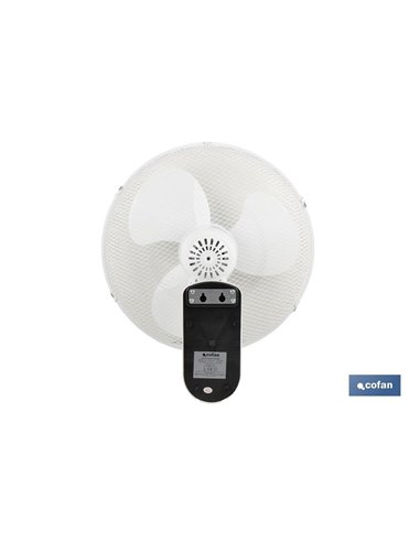Ventilador de pared con temporizador y mando a distancia | Potencia de 50 W