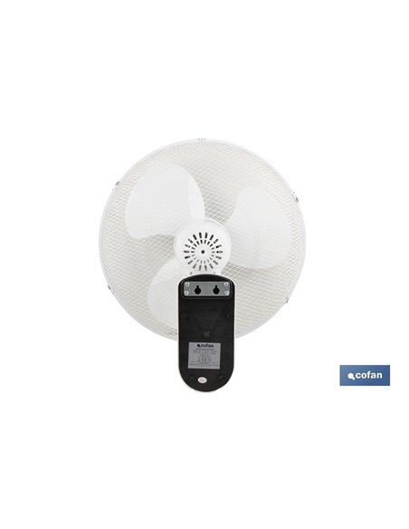 Ventilador de pared con temporizador y mando a distancia | Potencia de 50 W