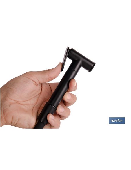 Ducha higiénica para inodoro | Grifo de bidé empotrado | Agua fría y caliente | Manguera incluida | Disponible en acabado negro 