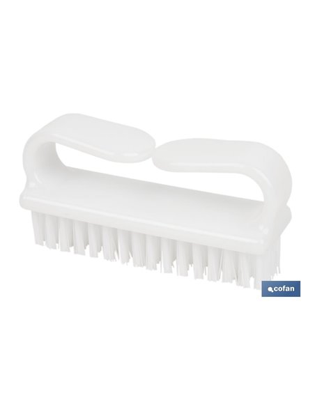 Cepillo de uñas con mango | Cerdas de PVC | Limpieza suave y eficaz | Longitud: 8,2 cm