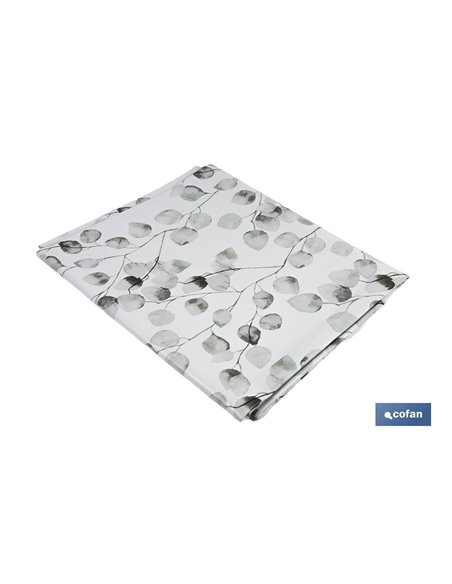 Hule con diseño moderno de hojas de eucalipto | Materiales: PVC y polipropileno | Fácil de limpiar | Disponible en diferentes me