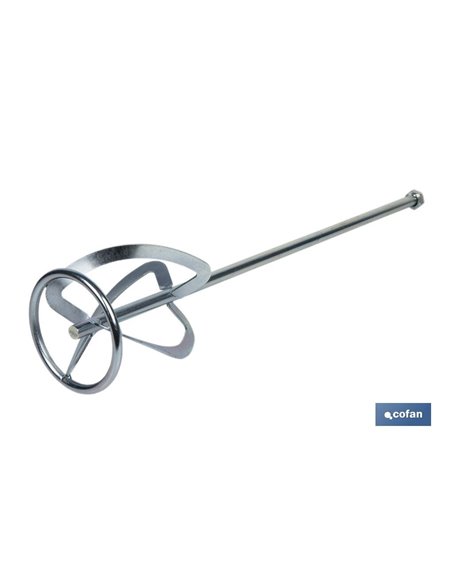 Varilla mezcladora mortero | Accesorio mezclador M14 | Adecuada para mezclar mortero o cemento | Longitud: 600 mm | Disponible e