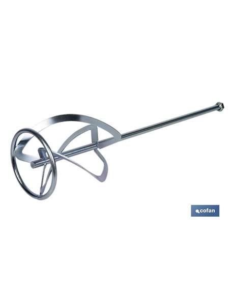 Varilla mezcladora mortero | Accesorio mezclador M14 | Adecuada para mezclar mortero o cemento | Longitud: 600 mm | Disponible e