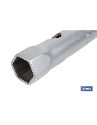 Llave de tubo DIN 896 B | Material: acero endurecido | Doble boca hexagonal | Disponible en diferentes medidas
