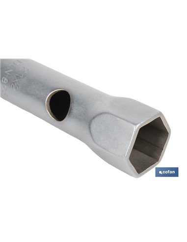 Llave de tubo DIN 896 B | Material: acero endurecido | Doble boca hexagonal | Disponible en diferentes medidas