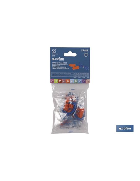 Tapones de Protección Auditiva | Pack de 50 o 10 unidades | Tapones desechables con cuerda en color naranja