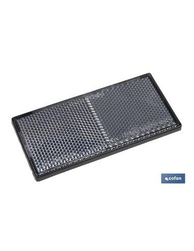 Catadióptrico rectangular con adhesivo para poner en vehículos | Medidas: 106 x 50 mm | Disponible en 3 colores