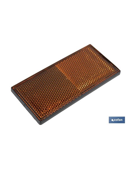 Catadióptrico rectangular con adhesivo para poner en vehículos | Medidas: 106 x 50 mm | Disponible en 3 colores