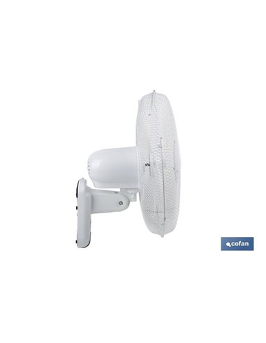Ventilador de pared con temporizador y mando a distancia | Potencia de 50 W