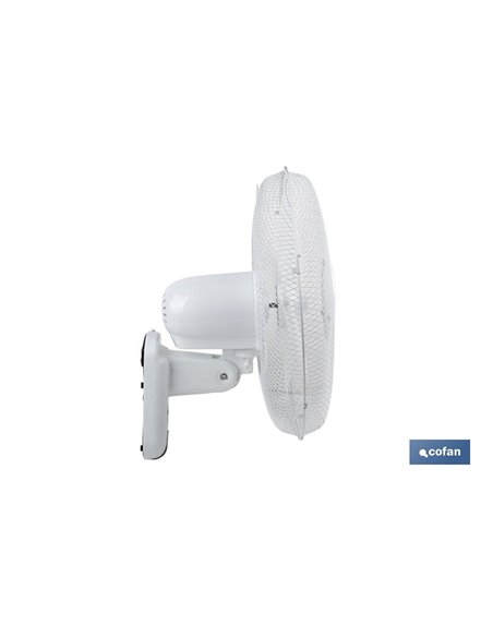 Ventilador de pared con temporizador y mando a distancia | Potencia de 50 W