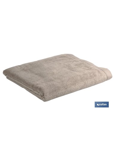 Juego de 3 toallas de color beige con 580 g/m2 | Gama Abisinia | Set de toallas 100 % de algodón