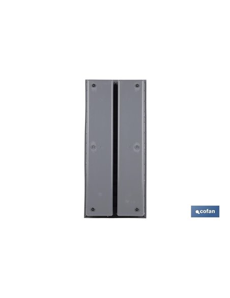 Organizador de cubiertos con separadores para cajón | Cubertero con 7 compartimentos y separadores modulares | Color: gris | Mat