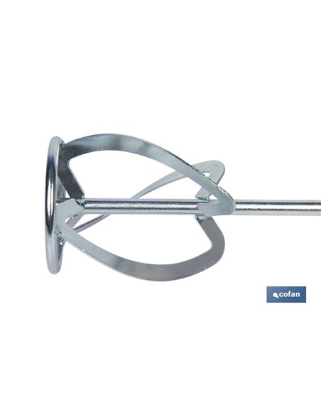 Varilla mezcladora mortero | Accesorio mezclador M14 | Adecuada para mezclar mortero o cemento | Longitud: 600 mm | Disponible e