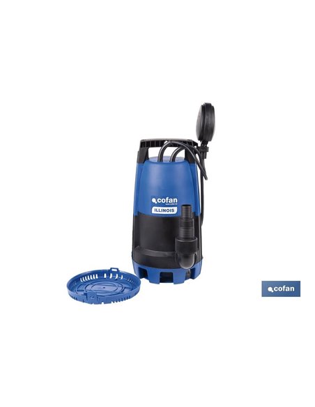Electrobomba sumergible para aguas sucias y limpias | Potencia: 900 W | Caudal máximo: 18000 l/h | 7 m de inmersión | Interrupto