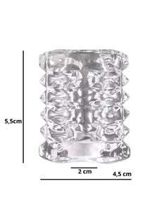 Tulipa de cristal NEXUS 5,5x4,5 transparente apertura 2cm 2